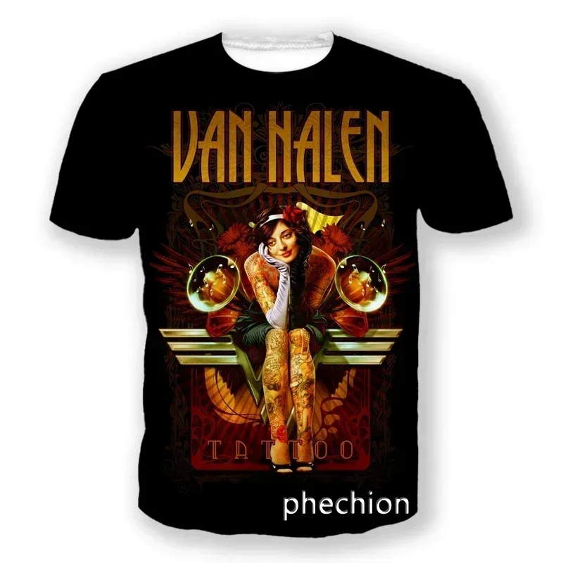 

New fashion Van Hn Band 3D printed T-shirt Men's and women's casual hip hop street summer loose crewneck T-shirt