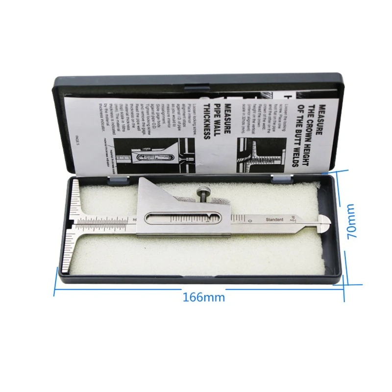 Lassen Pijp Gauge Bereik 0-32mm Dual Unit Rvs Lassen Meetinstrument Pijp Gauge Naad Inspectie liniaal Tool Dropship