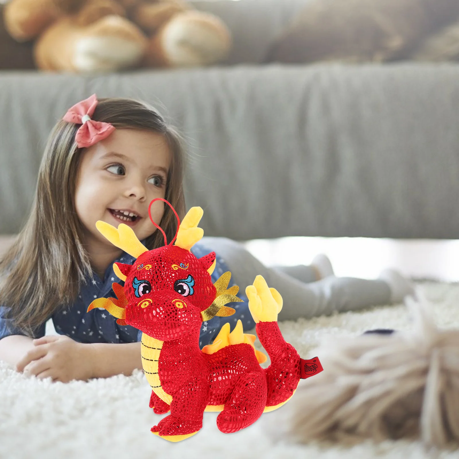 Adorable Animal en peluche Dragon chinois pour enfants, cadeau de vacances, ornement décoratif pour la maison