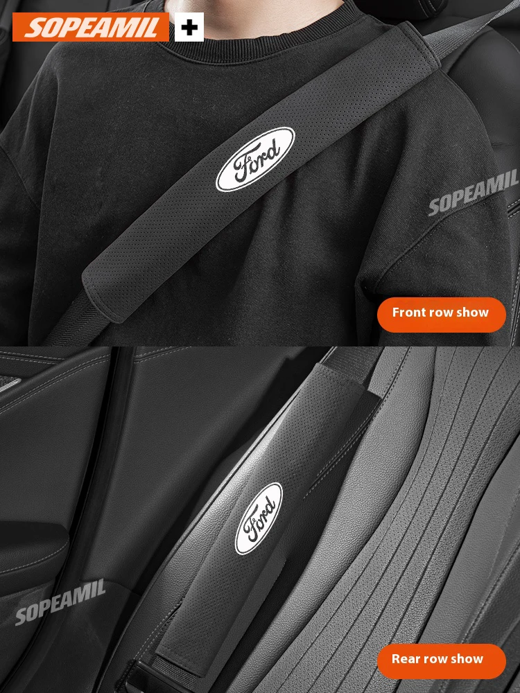 

Car Suede Seat Safety Belt Cover Belts Shoulder Protector Pad For Ford Ranger Fiesta Kuga Mondeo Focus Raptor Edge Explorer ST