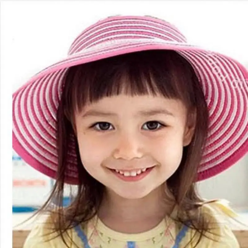 Summer Hats For Women Children Sun Hat Visor Ladies Folding Large Wide Brim Parent Child Beach Hat Female Kids Chapeau Bone