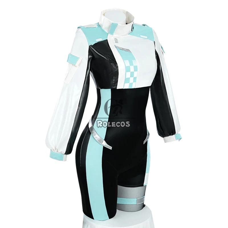 ROLECOS Genshin Impact Lynette Race Suit Cosplay Costume Lynette Queen Suit Roleplay Halloween Sexy Women Uniform Outfit Fullset