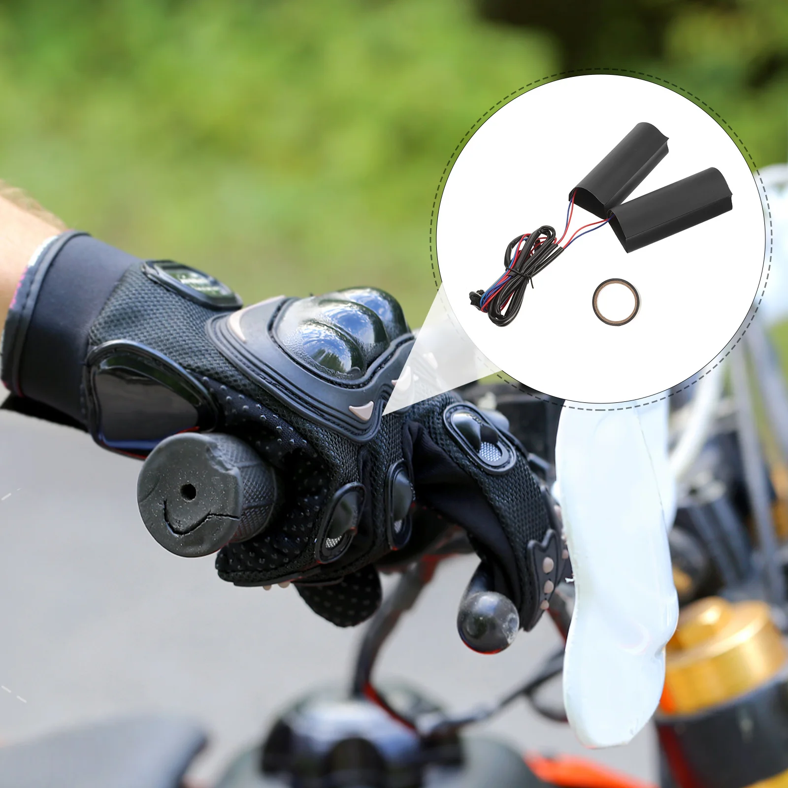 

1 комплект, 1 комплект, 12 В, электрические ручки для руля мотоцикла с подогревом, незамерзающие грелки для рук, универсальные, подходят для квадроциклов, скутеров