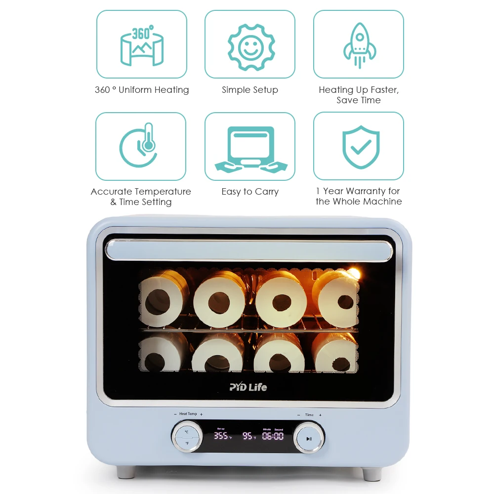 PYD Life RTS 40L Forno per sublimazione 20 oz 30 oz Bicchiere per sublimazione Macchina per pressa di calore con pellicola termoretraibile gratuita