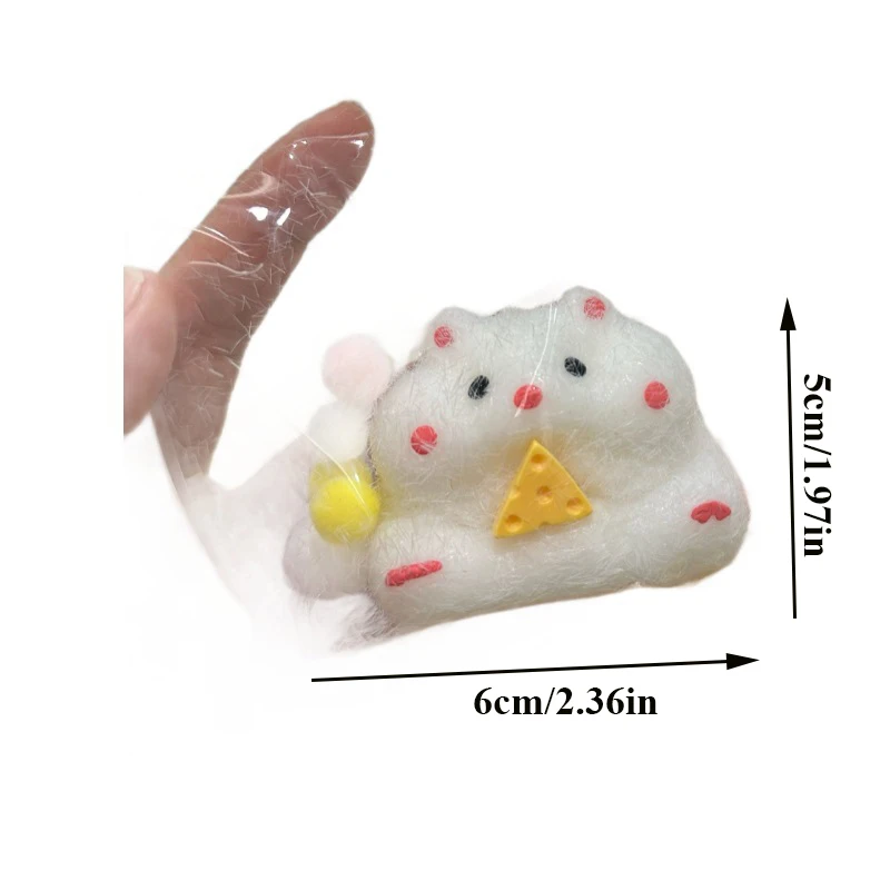 4 colors Handmade Soft Kawaii Hamster Decompression Taba Squishy Toy Stress Relief Sensory Toys For Kids Adults Festival Gifts