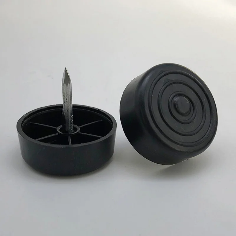 4Pcs Round PE Plastic Chair Table Sofa Furniture Legs Anti-slip And Silent Heightening Floor Furnitures Protector Noise Black