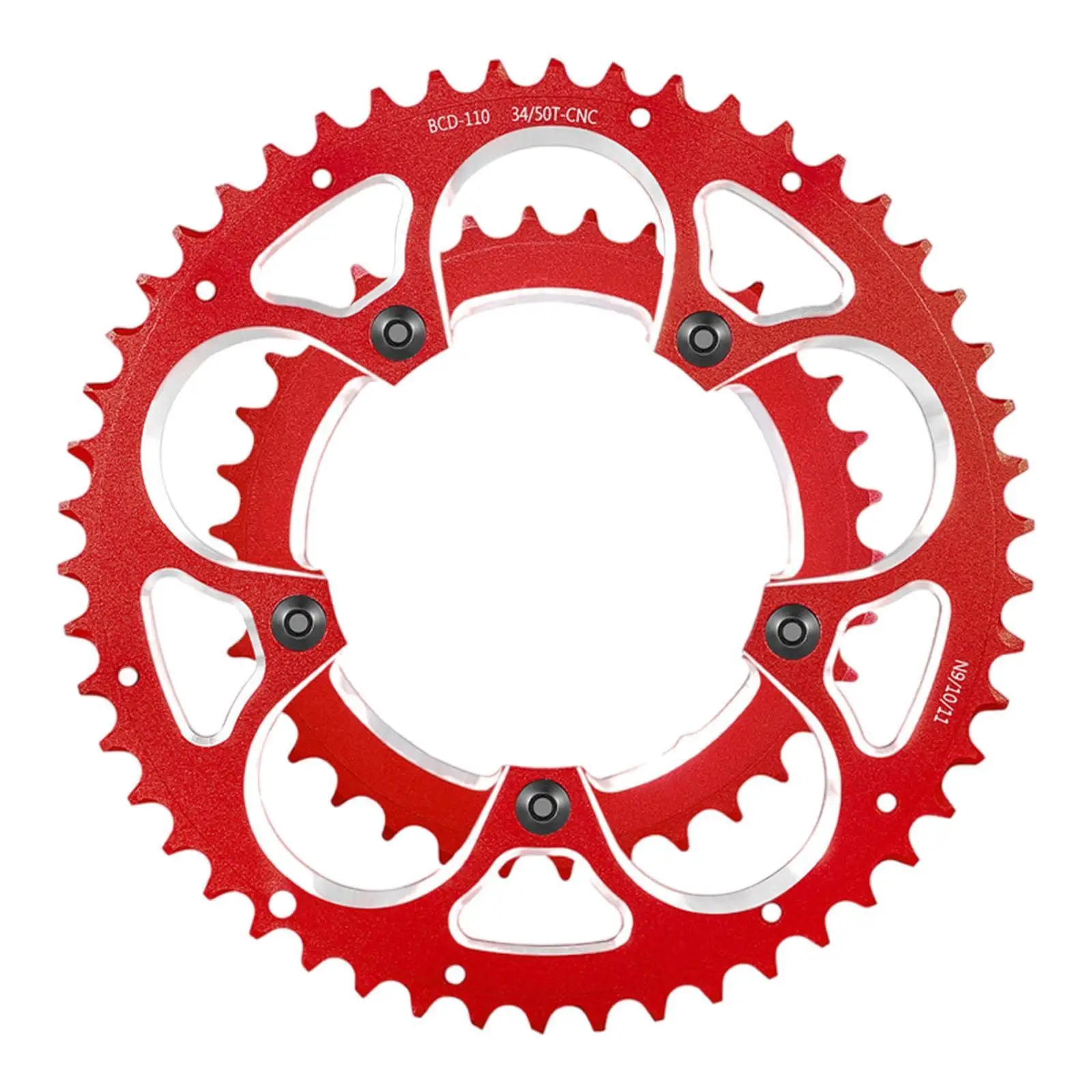CNC Machined Road Bike Chainring 110mm BCD Lightweight Alloy for Racing Cycling Wheel Replacement