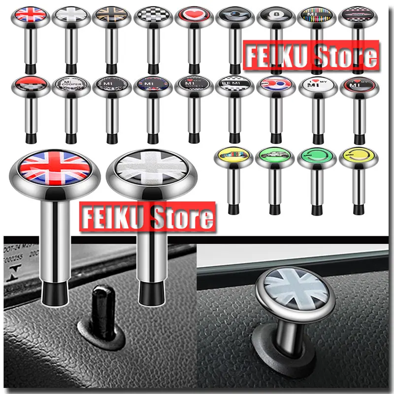 3D Metal Steel Door Lock Pin Knob Door Safety Bolt For MINI Cooper S JCW F54 F55 F56 F57 F60 R55 R56 R57 R58 R59 R60 R61