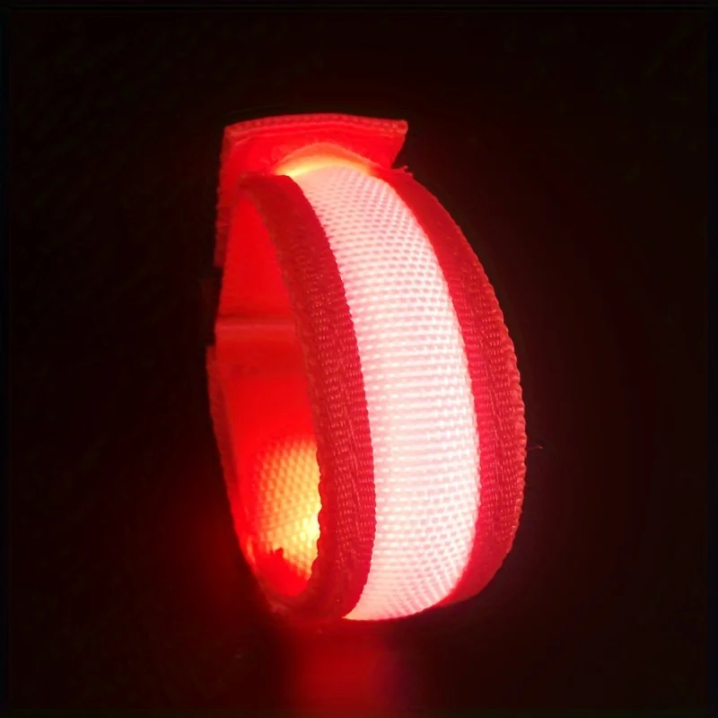 1PC LED Luminous Bracelet Outdoor Night Warning Light Sport LED Wristbands, Adjustable Running Armband For Runners Joggers