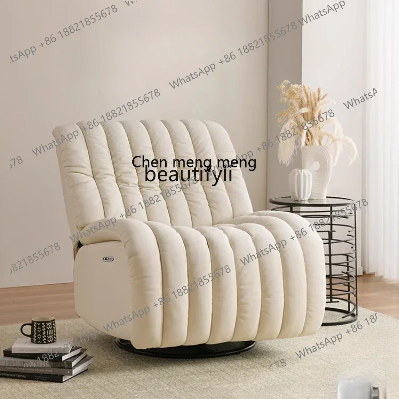 

X 32 Multifunctional electric single leather rockable, rotatable and reclining electric sofa