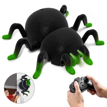 New Simulation RC Spider Mini Wall Climbing RC Car Wireless Remote Control Animal Spider Toys for Kids Stunt Cars Halloween Gift