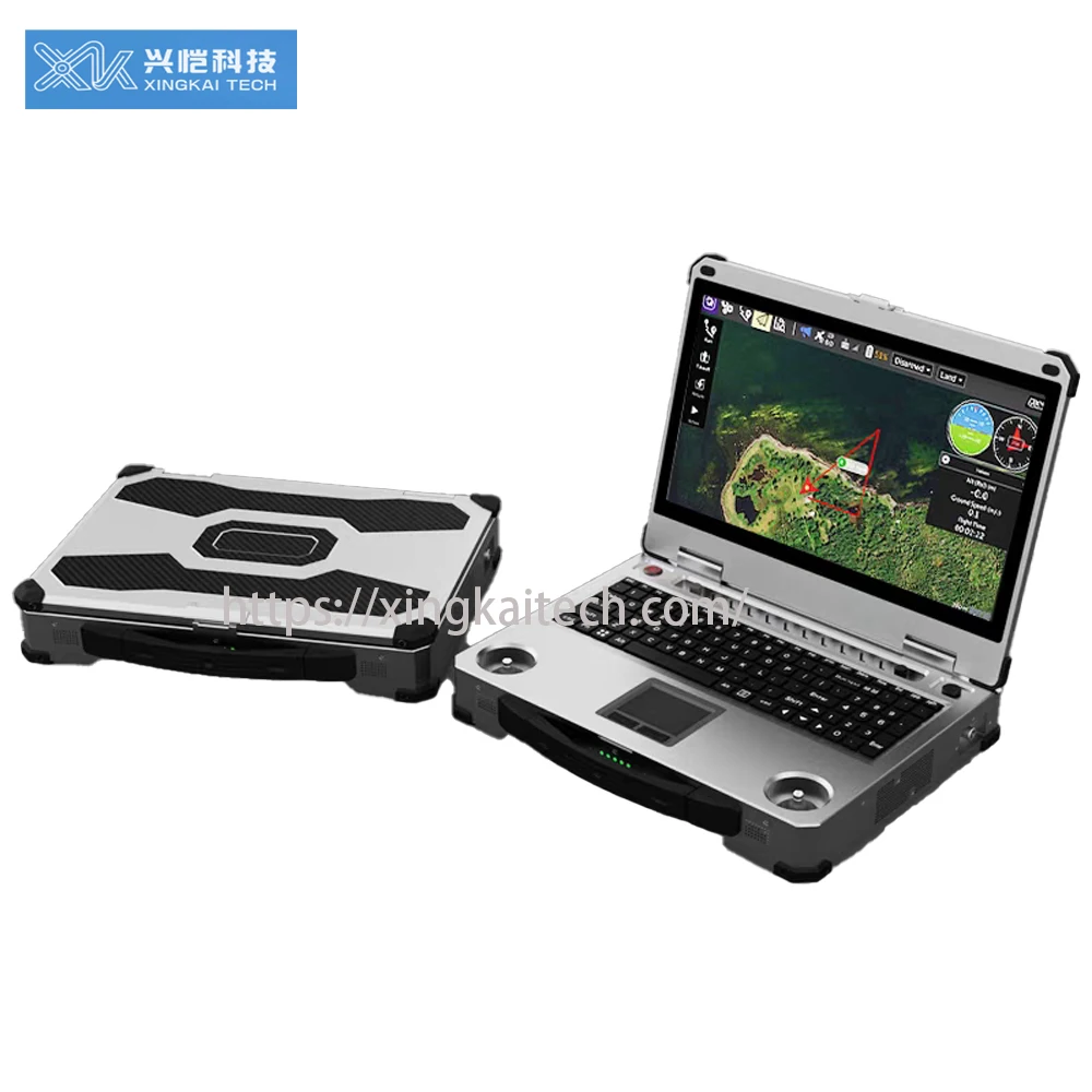 

VTOL Remote Controlled Aircraft Mobile Radio Ground Station Dual Monitor with FPV Control System Broadcast Transmitter Receiver