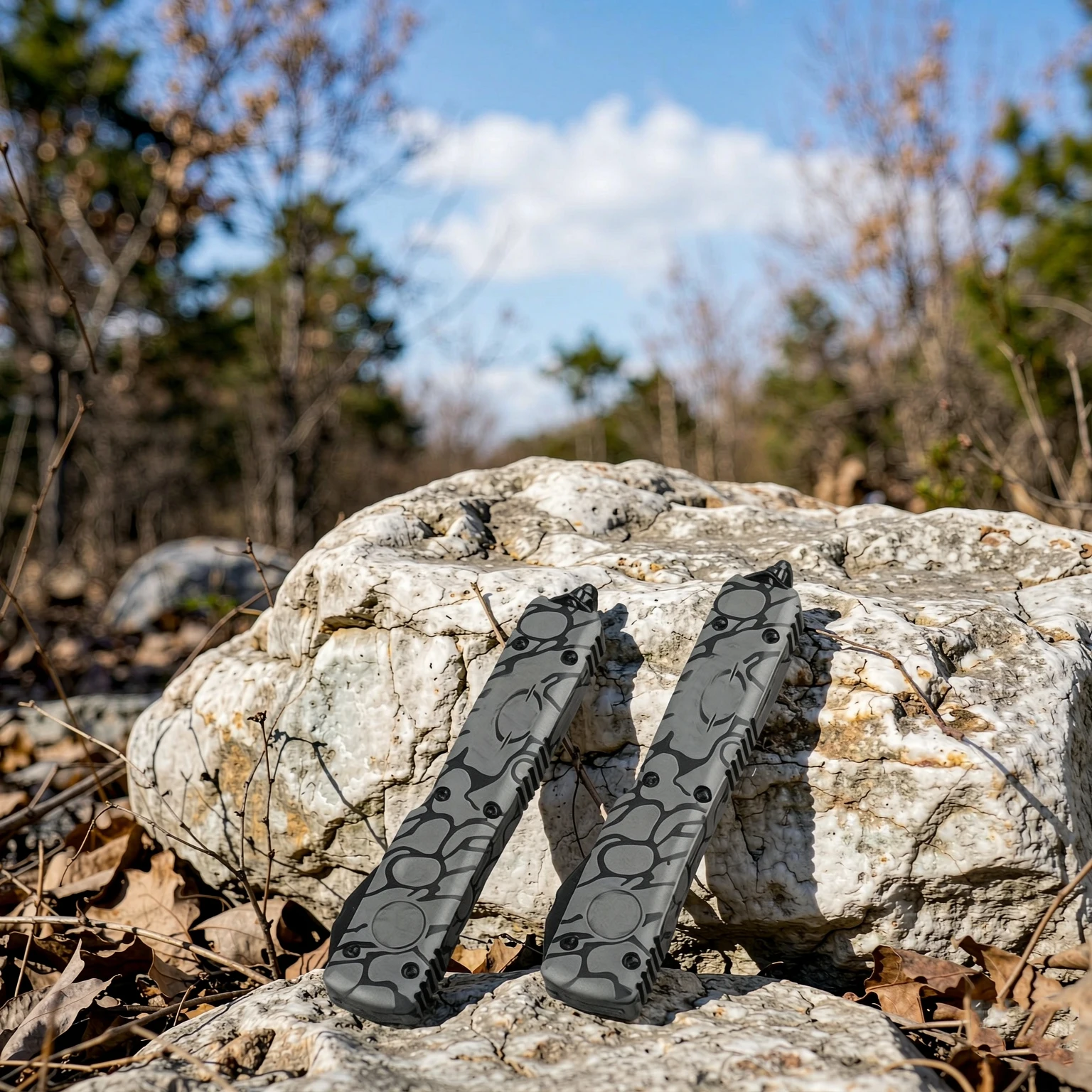 Outdoor Pocket Knife 3D Printed Pattern Aluminum Handle EDC Small Tool Camping Hiking Portable Utility Cutter Gift