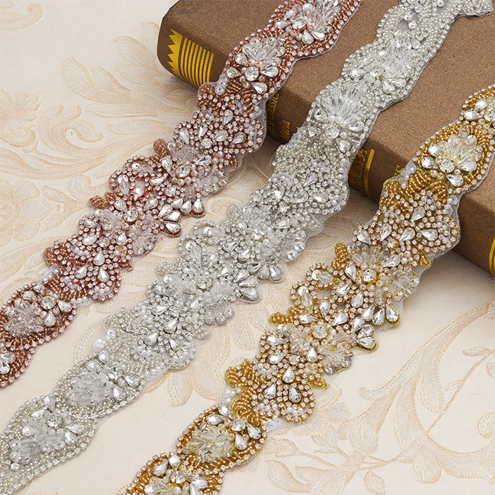 

Горный хрусталь, жемчуг, украшения для одежды из бисера, аппликации для свадебного пояса, сделай сам, свадебный головной убор, украшения, горячая фиксация, утюг