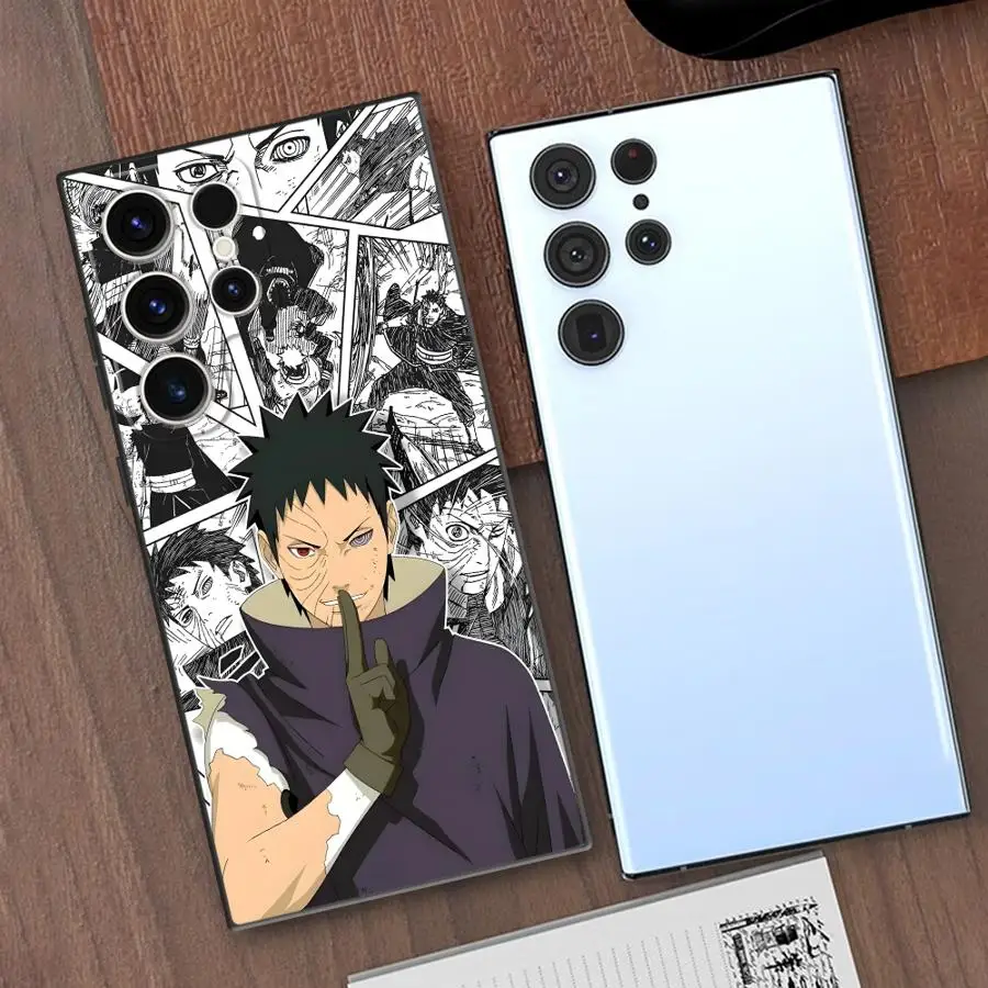 Black Soft Phone Cover Case for Samsung Galaxy S25 Edge S21 FE S20 S24 Plus S23 Ultra Cartoon Cool Kakashi