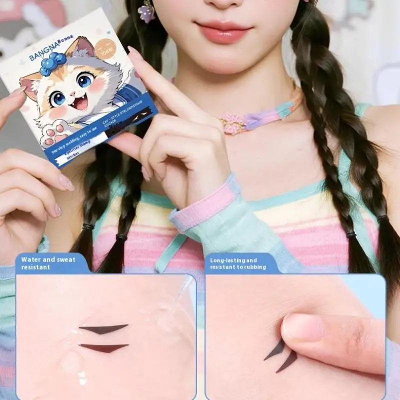 104/120/128Pcs Eyeliner Dichtung Aufkleber Wasserdicht Schweiß Beständig Fitting Geschwollene Augen Blister Anpassung Auge Eyeliner Patch