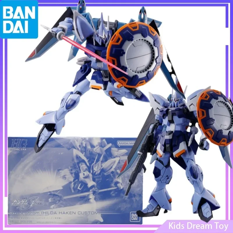 Bandai-Figurines d'action HG 1/144 Gundam Anime, Dean AN Strom, HILDA HAKEN CUSTOM, Modèle de collection, Cadeaux pour enfants, Original, En stock