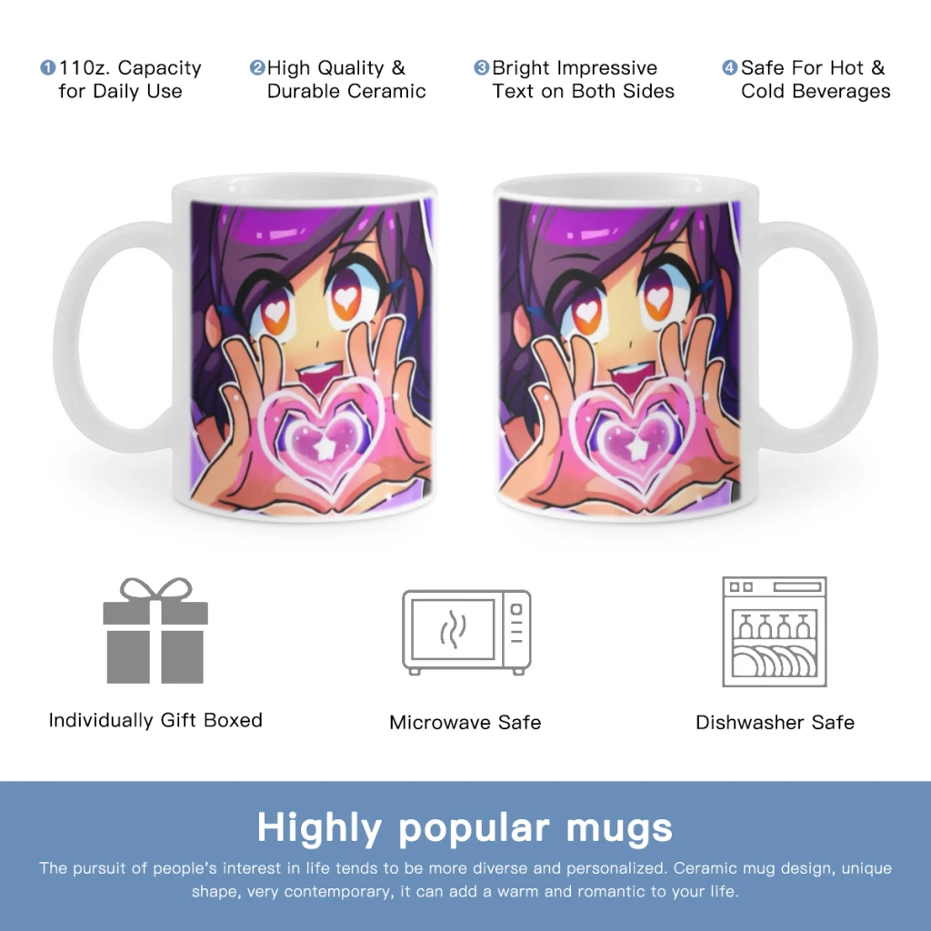 

Cute A-Aphmau with Wings Mug 11oz Ceramic Coffee Mug Friends Birthday Gift Mug