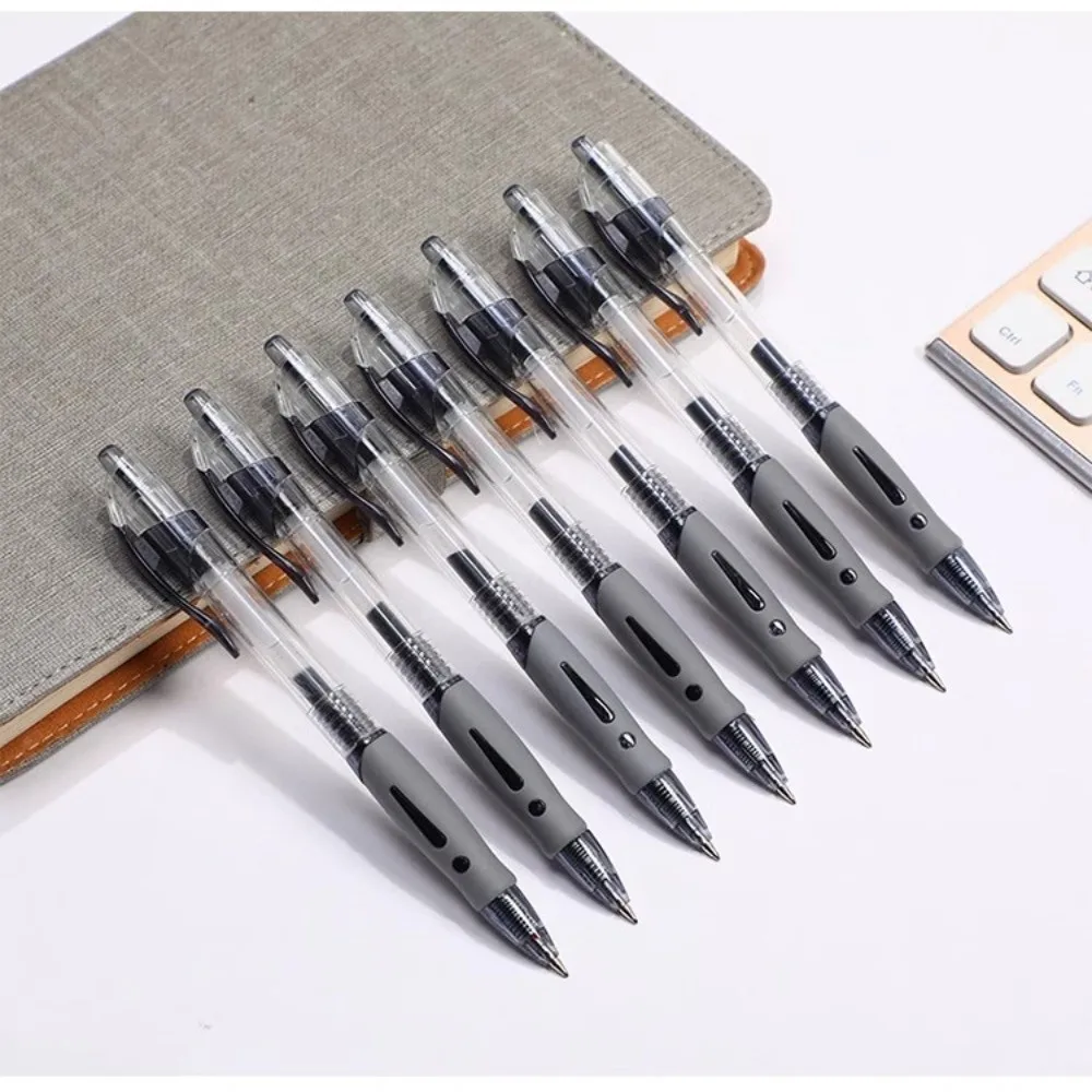 

6Pcs Durable Retractable Gel Pens 0.5mm Black/Red/Blue Ink Replaceable Refills Pens Ink Ballpoint Office Supplies
