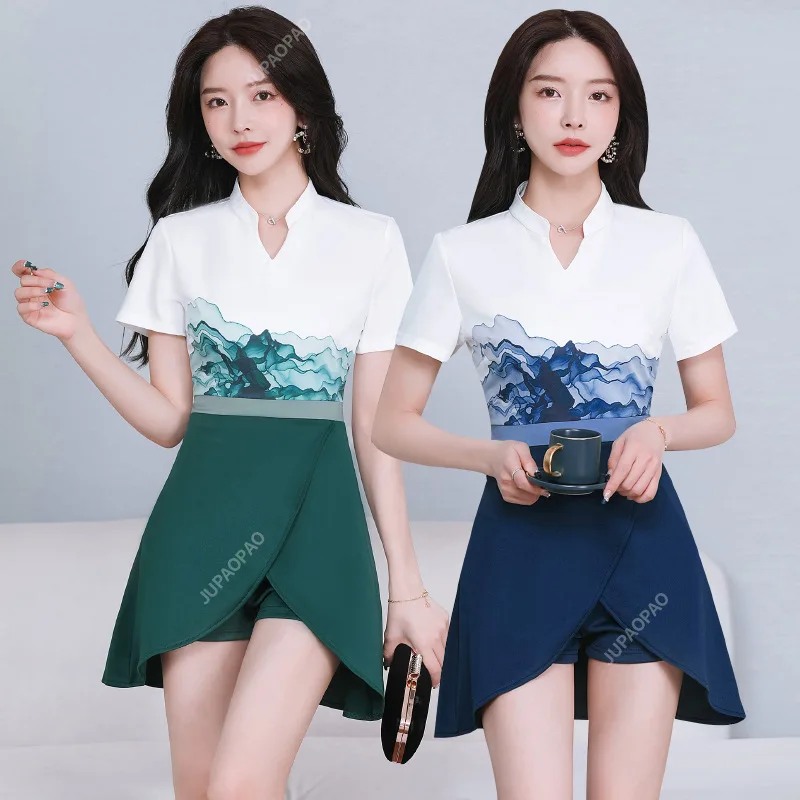 전문 스타일 유니폼 여성 에스테틱 뷰티 살롱 스파 호텔 웨이터 에스테틱 데스크 마사지 네일 미용사 카페 작업복