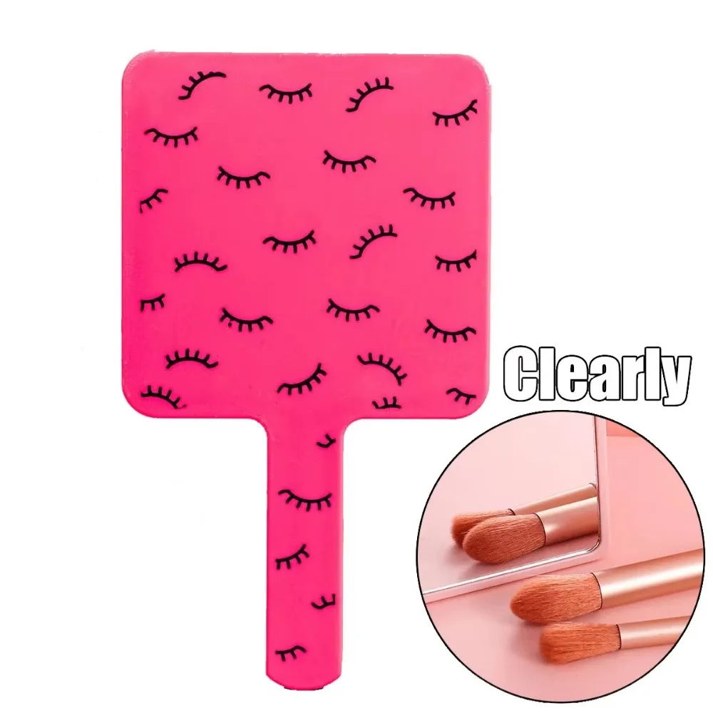 1Pc Handheld Makeup Mirror Square Shape Portable Handheld Make Up Cosmetic Beauty Tools Vanity Desktop Make Up Mirror Tools 거울