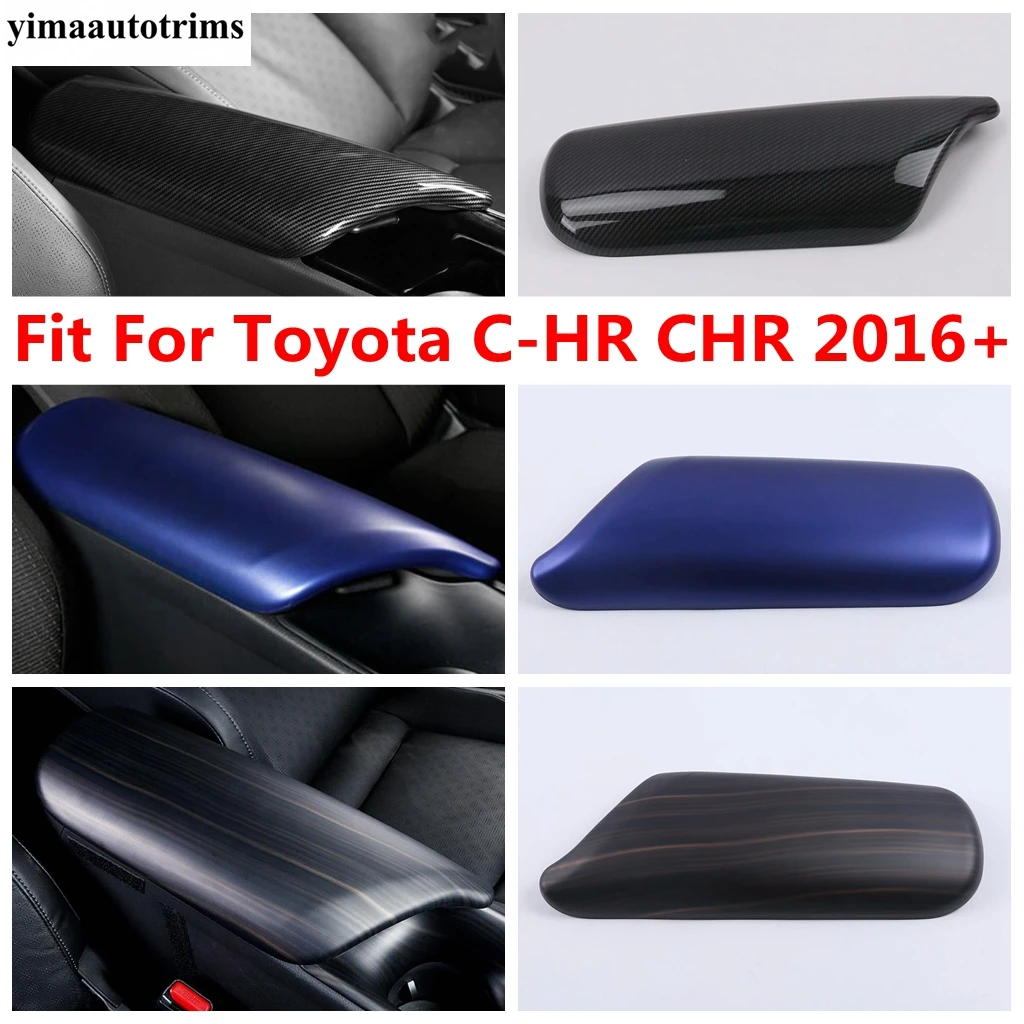 

Central Control Armrest Box Panel Decoration Cover Trim For Toyota C-HR CHR 2016 - 2022 Carbon Fiber / Blue Interior Accessories