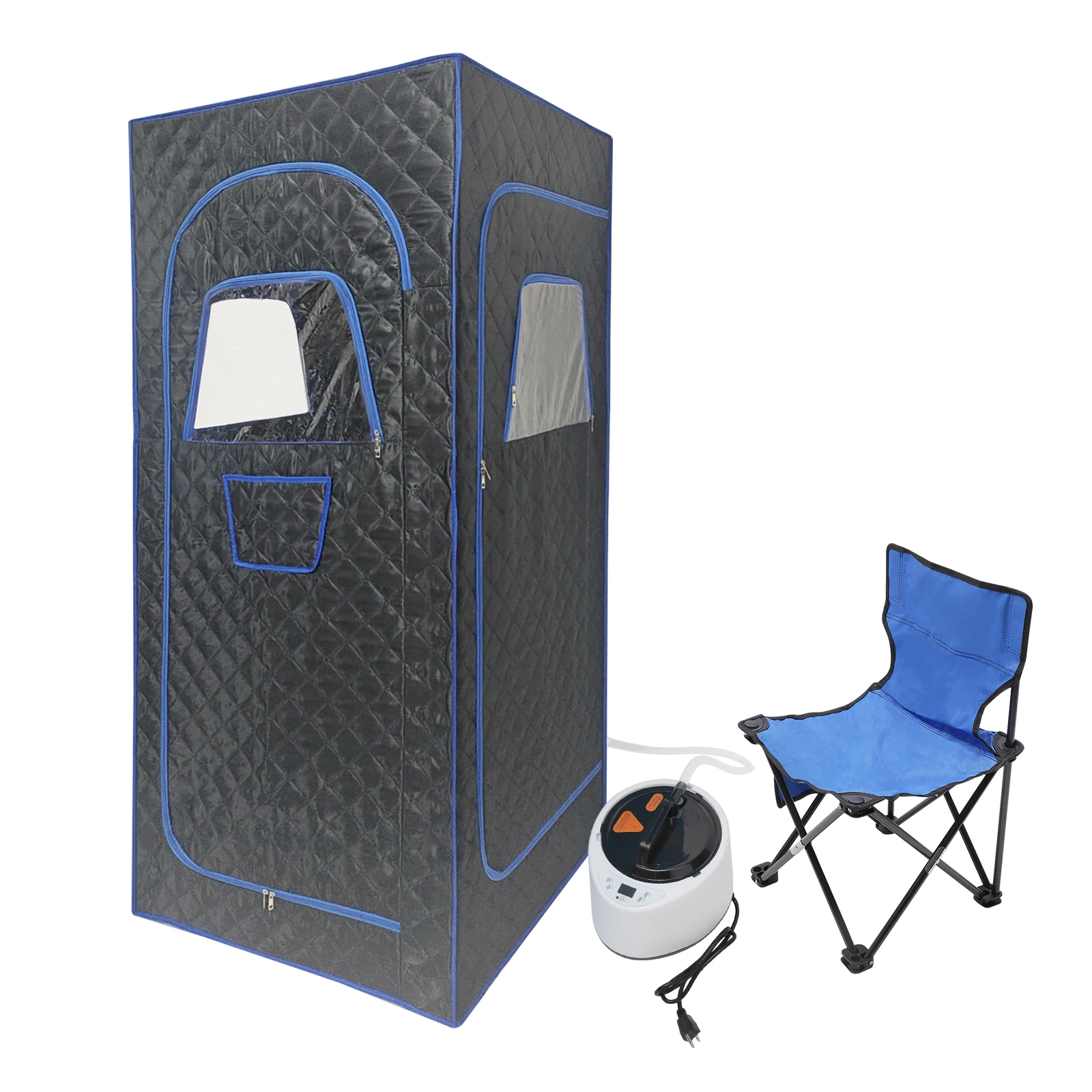 Lightweight Portable Personal Steam Sauna Spa set tent 180*80*80cm+2.6L steam engine+65cm folding chair