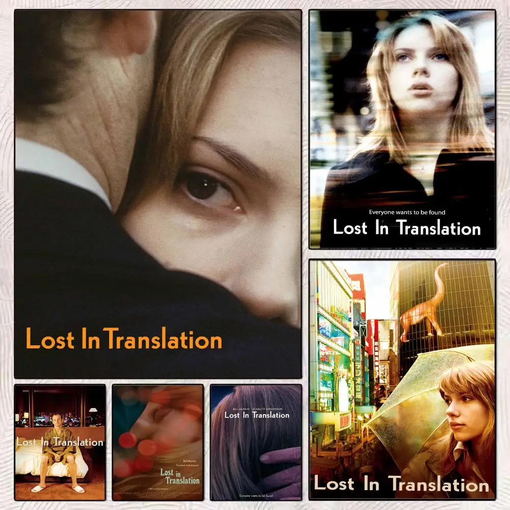 Movie L-Lost in Translation Painting Calligraphy Aesthetic Canvas Wall Poster Modern Room Bedroom Cafe Wall Artwork