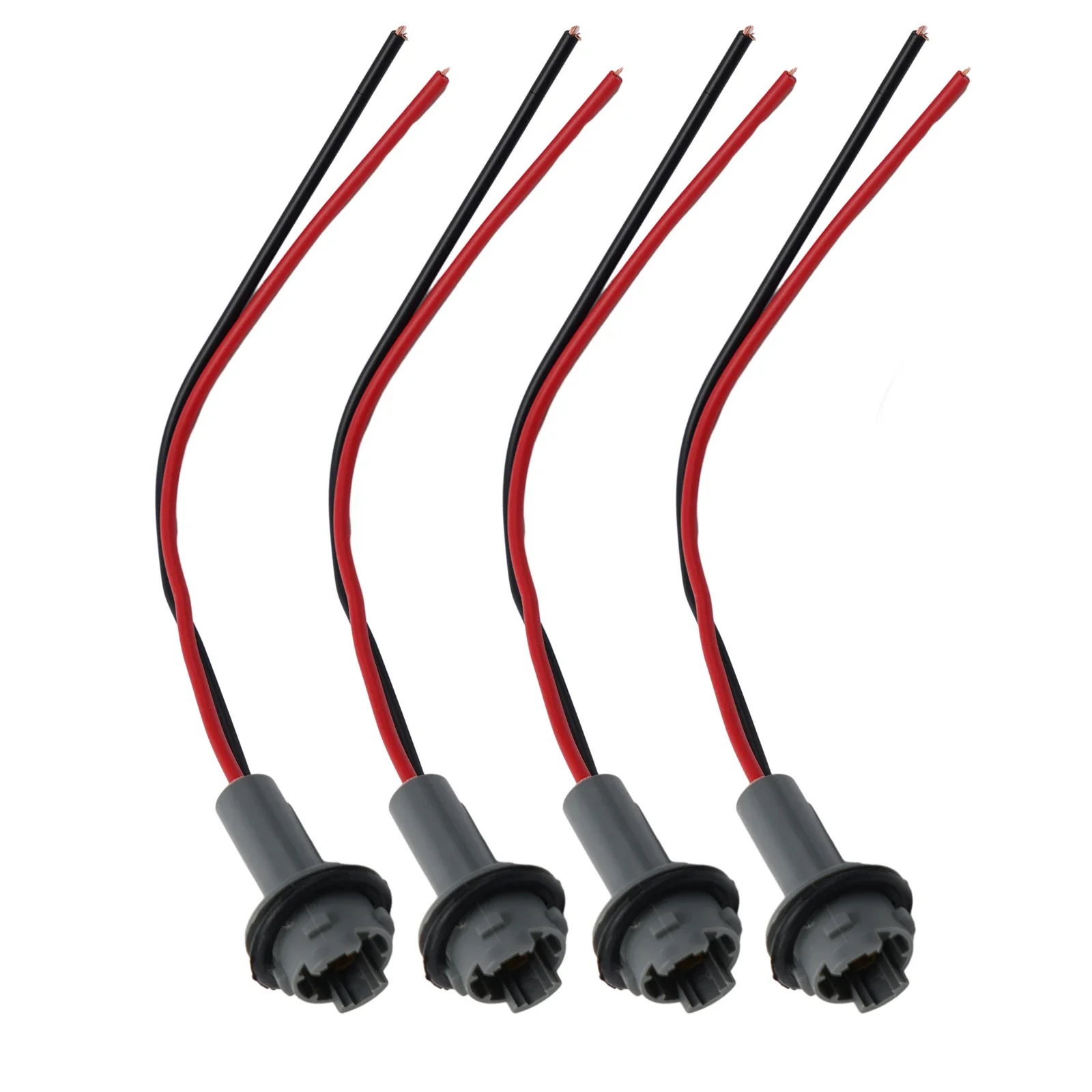 4x Connector Socket Bulb Bundle PigTail T15 Rubber Wedge LED For T15 Lamp Holder Plastic Metal High Quality Auto Accessories