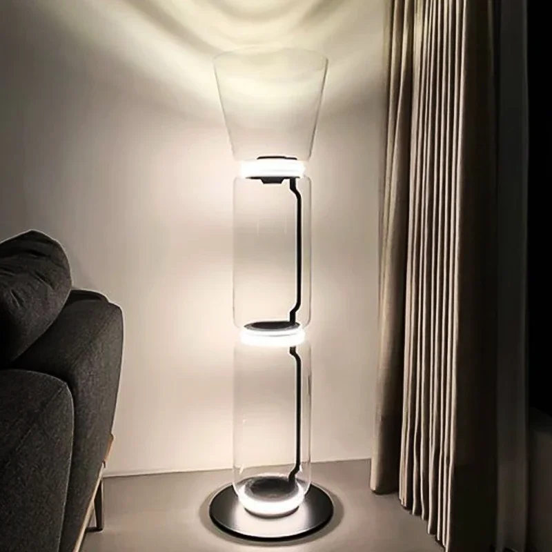 

Italy Design Nordic Bright Floor Lights LED Indoor Living Room Bedroom bar Decor Stand Lighting Modern Heavy Glass standing lamp