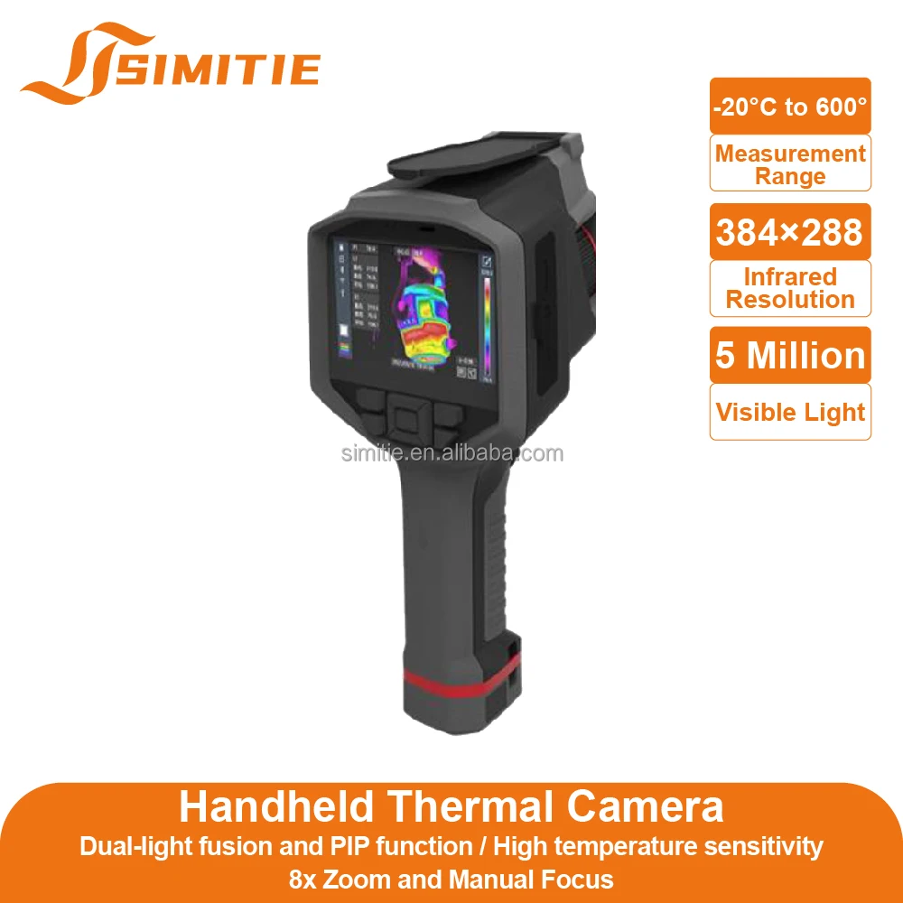 كاميرا تصوير حراري 384x288 محمولة باليد احترافية بالأشعة تحت الحمراء بدقة 256x192