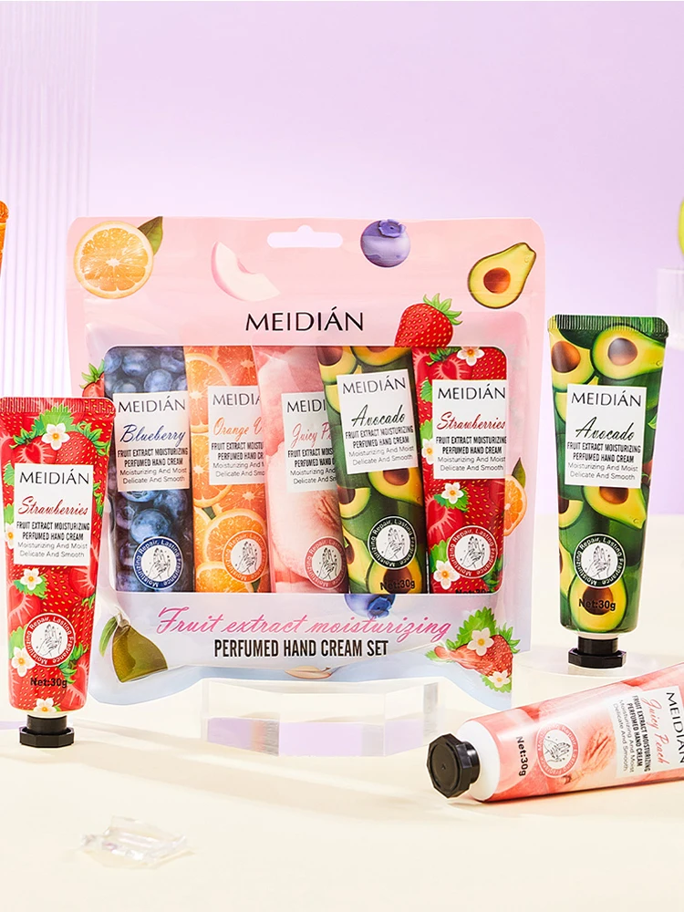 5-Pack Moisturizing Hand Cream Set, Deeply Hydrating, Long-Lasting Fragrance, Caring for Dry Hands, Daily Hand Care