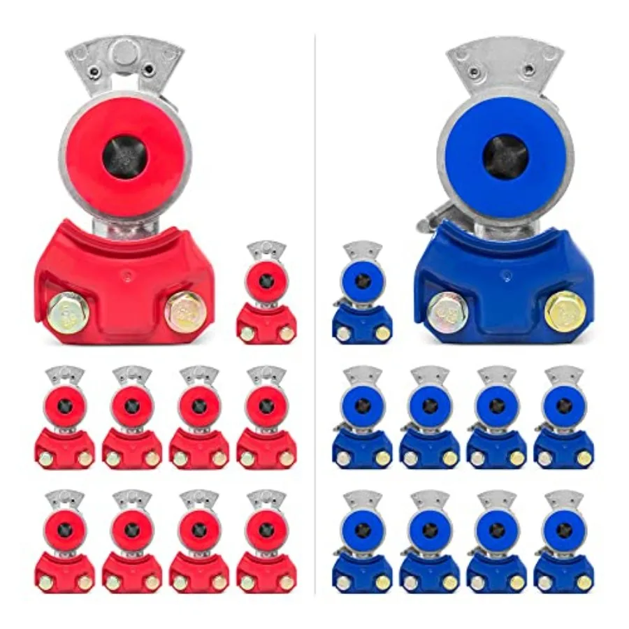 

10 Red Emergency 035048 10 Blue Service 035049 Glad Hands 20 Pack for HeavyDuty Truck Coupling Systems Durable Rubber Connector