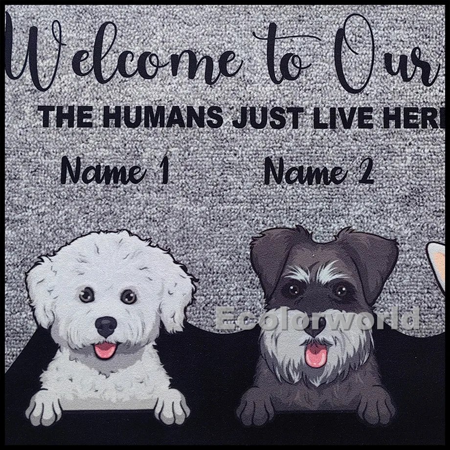 Alfombra personalizada para mascotas, felpudo personalizado para perros y gatos, alfombrillas, alfombra, accesorio de decoración para el hogar