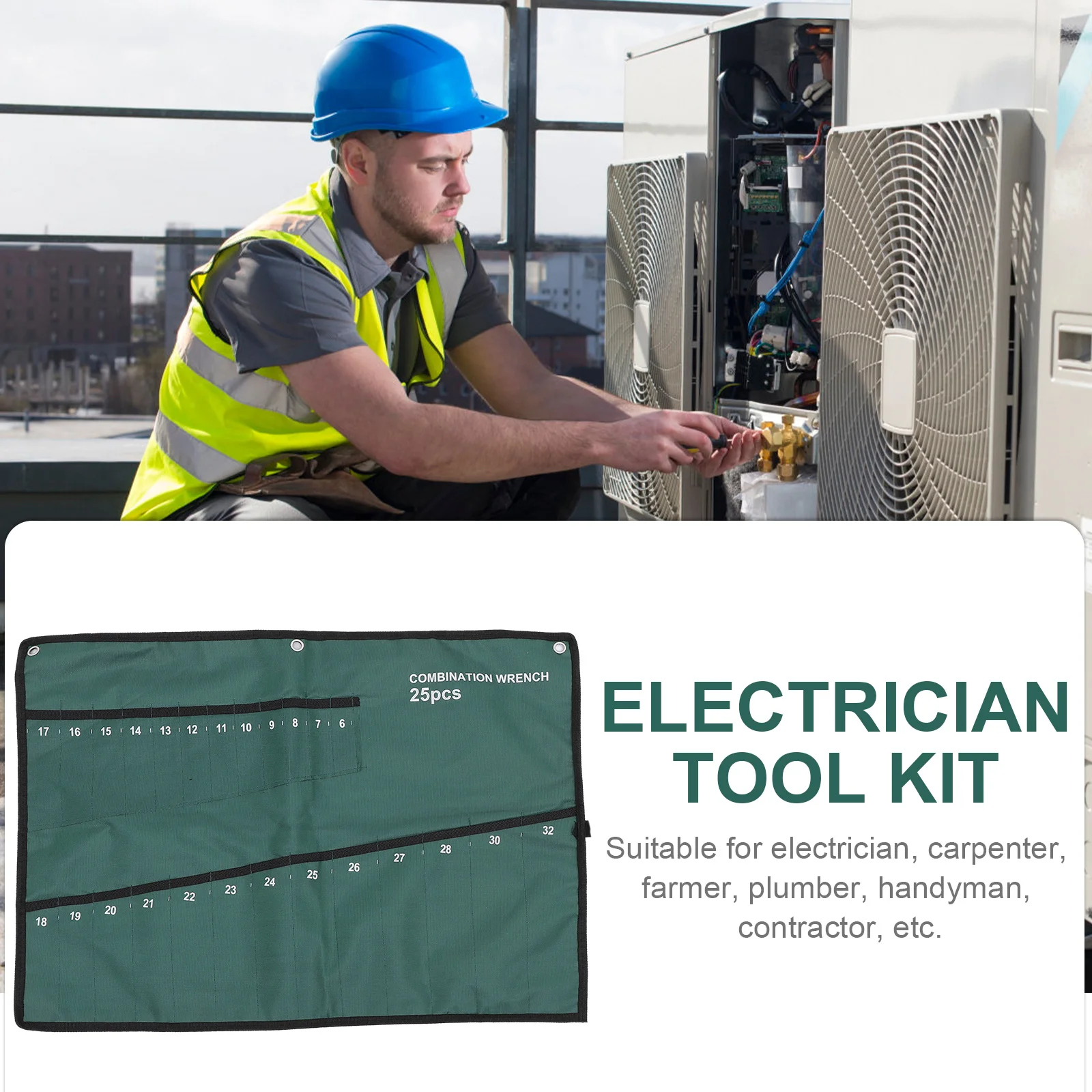 طقم حامل تخزين متعدد الوظائف ، حقيبة مفاتيح ربط ، حقيبة أدوات ، متعددة الأغراض ، حقائب كهربائية معلقة ، أداة إصلاح ، قماش أكسفورد