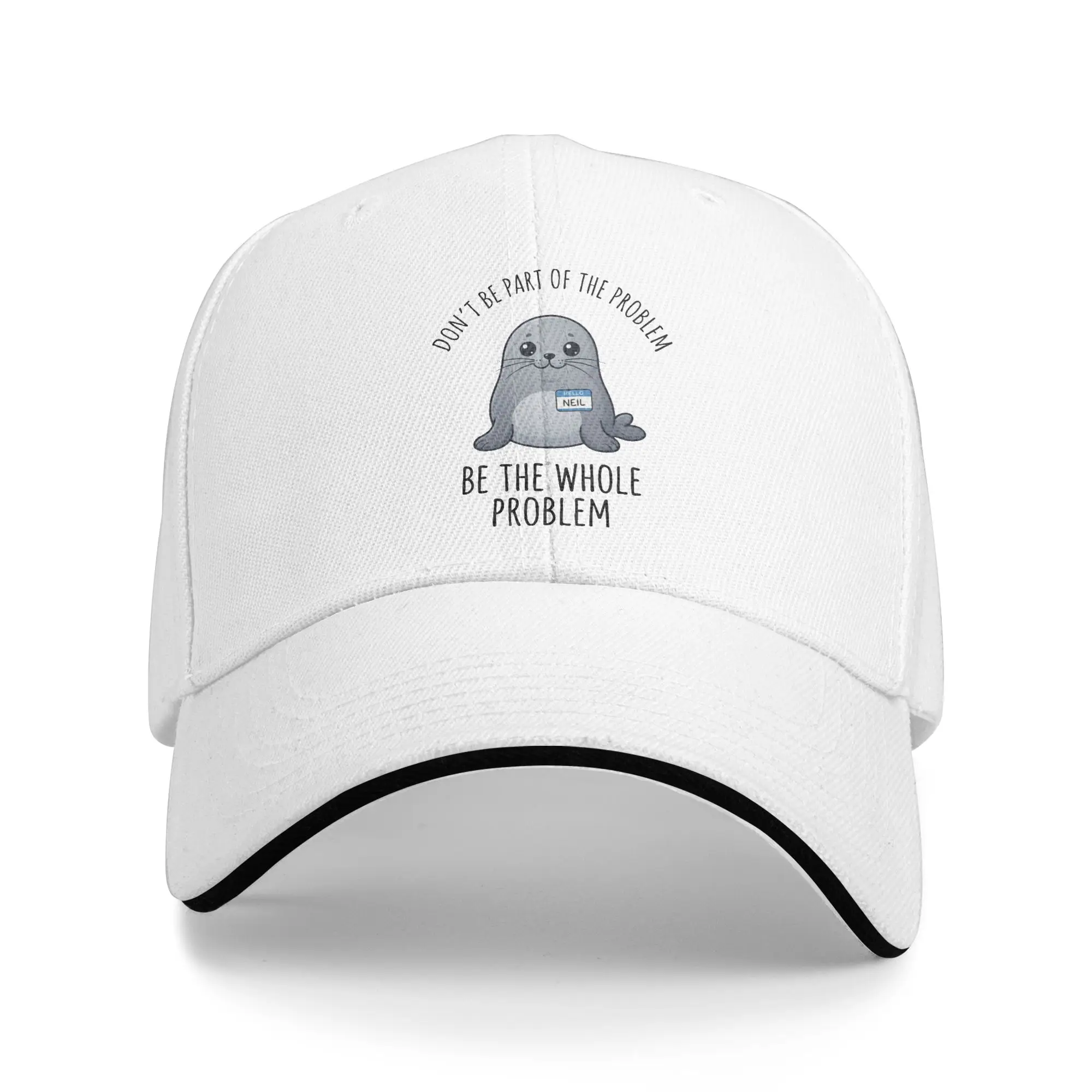 Don't Be Part of The Problem Funny Seal  Sun Baseball Cap Summer Cute Trucker Hat For Men Adult Hunting Camping Baseball Caps