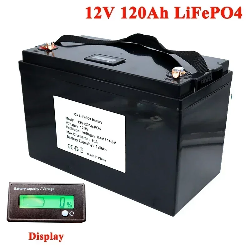 Customizable 12V 100Ah 120AH LiFePO4 Battery 12.8V Lithium Power Batteries for RV Campers Golf Cart Off-Road Off-grid