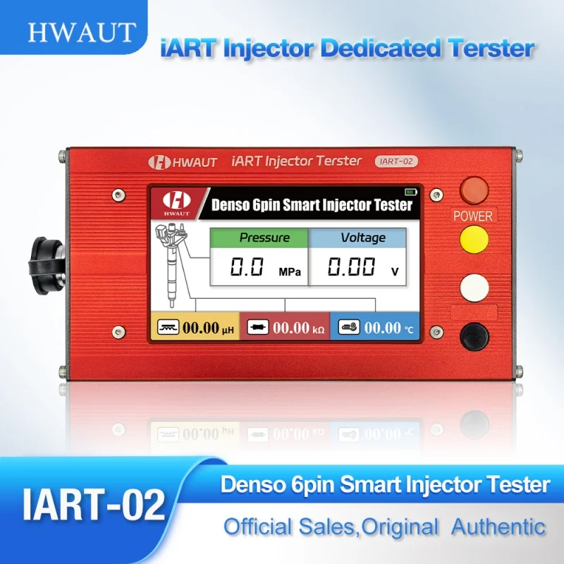 

HWAUT Portable iART Injector Tester for Denso 6-Pin Smart Injectors Testing Voltage Inductance Resistance Temperature Pressure