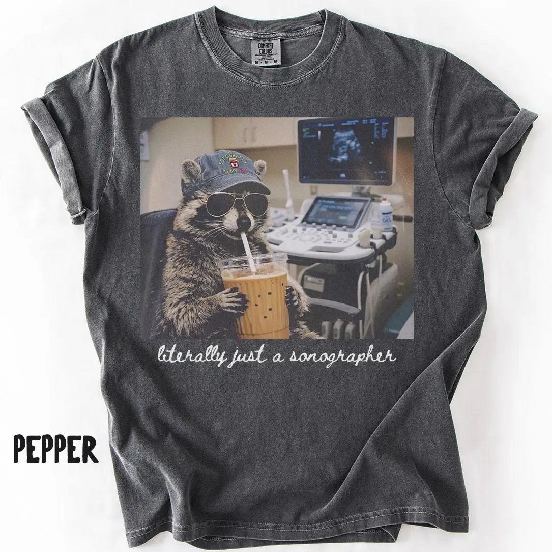 Sonographer Shirt, Raccoon Ultrasound Tech T-shirt, Technologist Graduation Gifts,   Cute Radiology Department