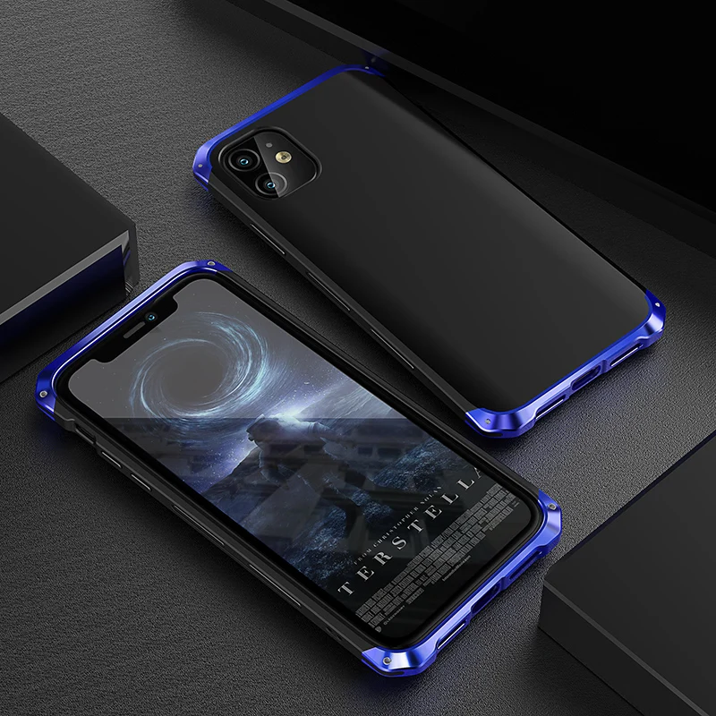 Luxury Shockproof Element Metal Cases For Iphone 13 12 11 Pro Xs Max X Xr Hard Aluminium Alloy Hybrid Plastic Back Cover case