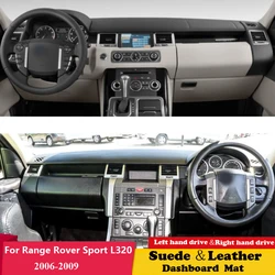 For Land Rover Range Rover Sport L320 2006 2007 - 2009 Leather Dashmat Dashboard Cover Pad Dash Mat Carpet  Accessories  Suede