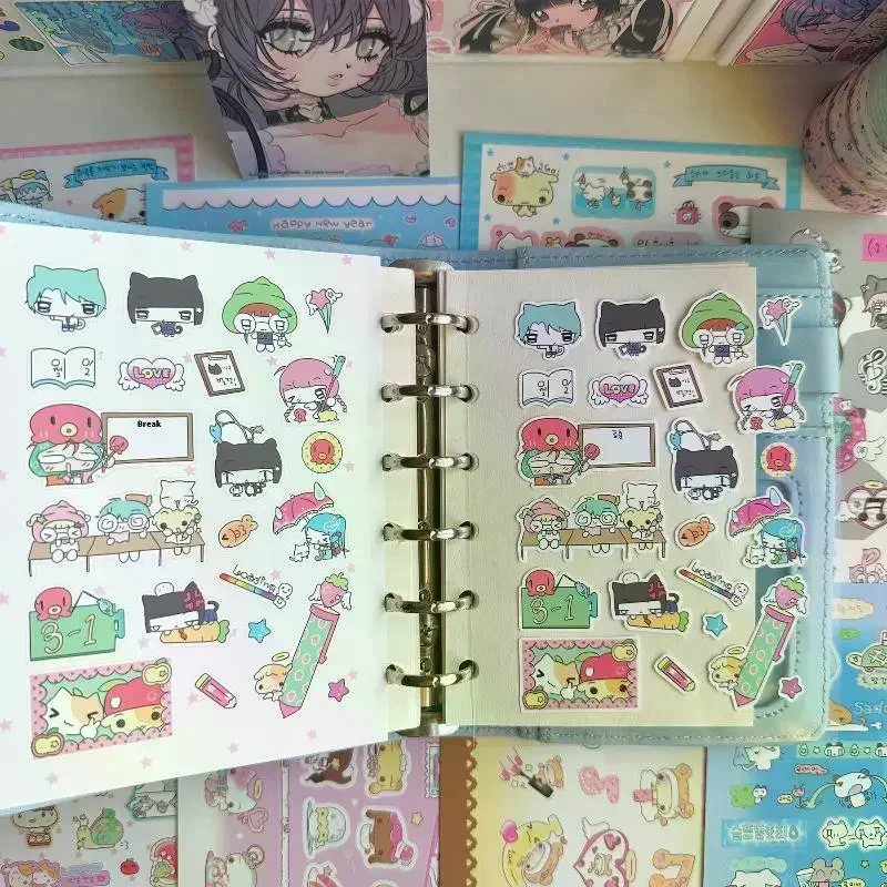 

1/9 шт. корейский INS стиль мультфильм животных Kawaii милый ежедневный блокнот наклейки для ручного счета скрапбук DIY декоративные наклейки