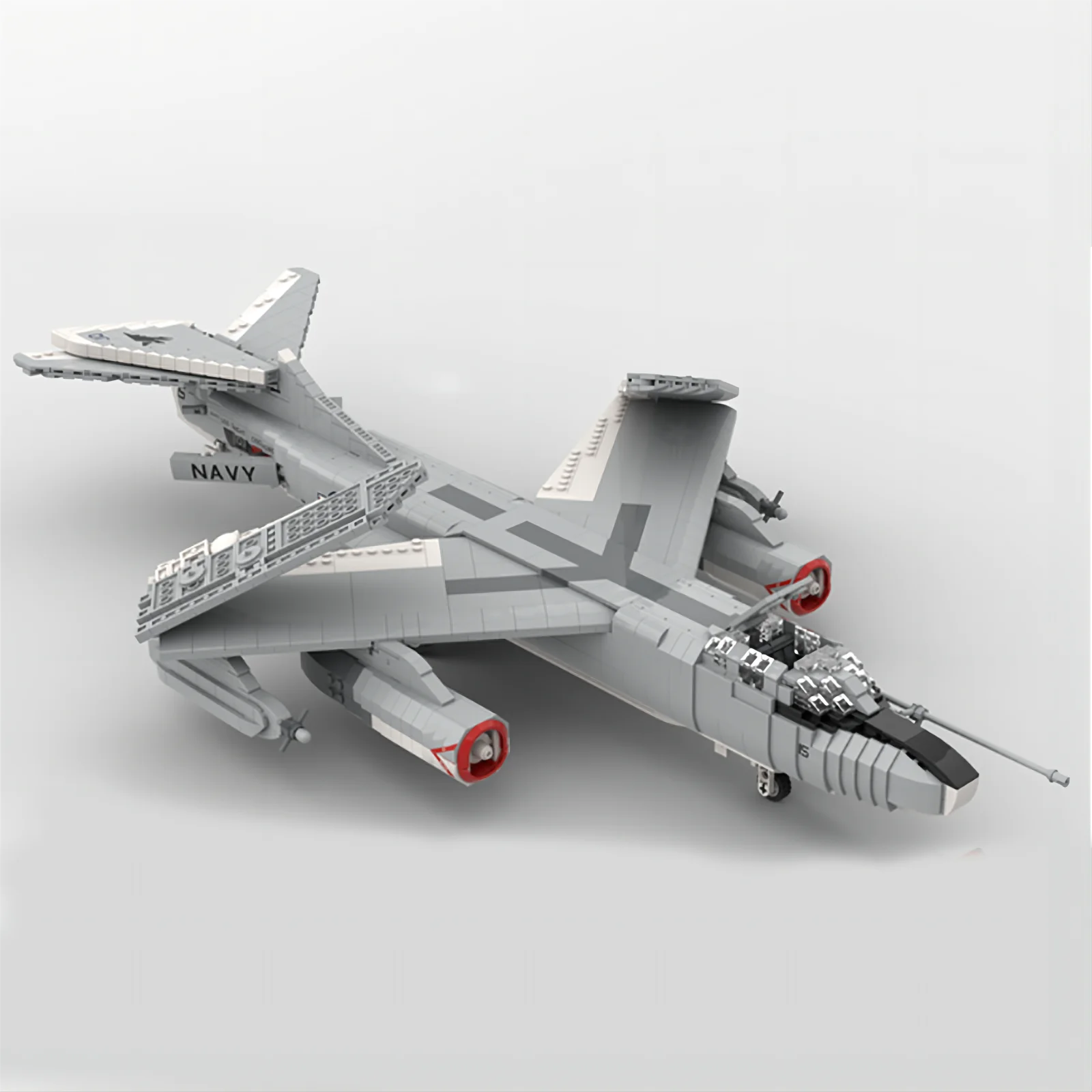 Military 1:35 Scale Class EA-3B Sky Samurai Fighter Assembled building block toy does not contain stickers