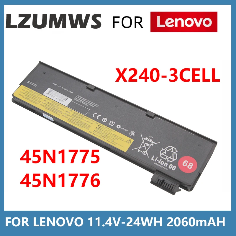 11.4V 24WH 2060mAH X240-3CELL Laptop Battery For Lenovo Thinkpad X240 X260 X270 X250 L450 T450 450S K2450 W550S 45N1775