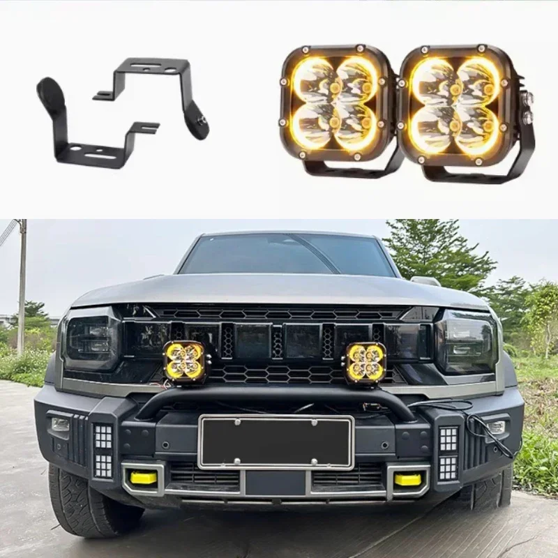 

New! Car Front Bumper with Lamp Fit for JETOUR Traveler T2 2024 LED Lamp Modification A-pillar Spotlight Bracket Reversing