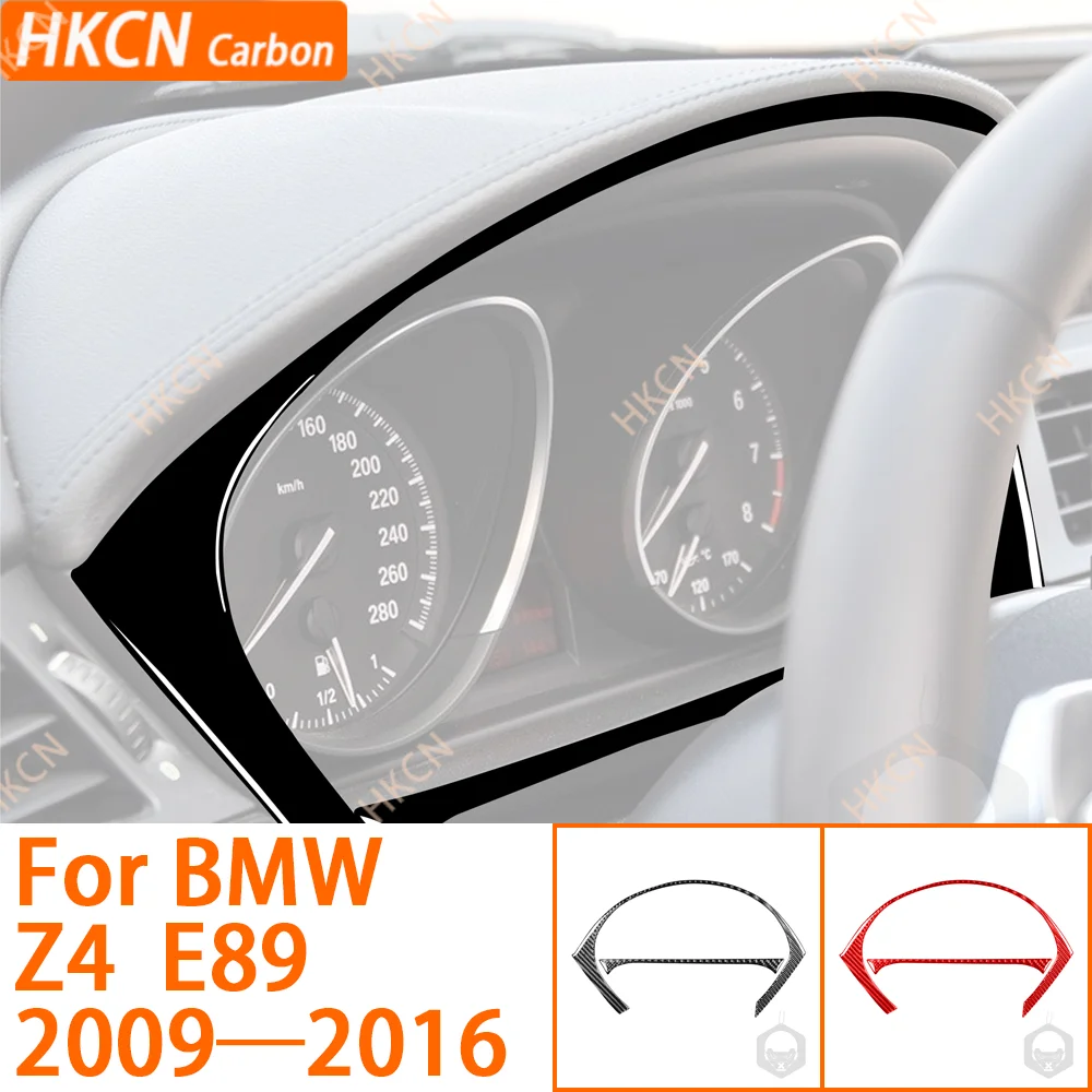 For BMW Z4 E89 2009—2016 Carbon Fiber Instrument Speedometer Panel decorative cover Car Interior Accessories sticker