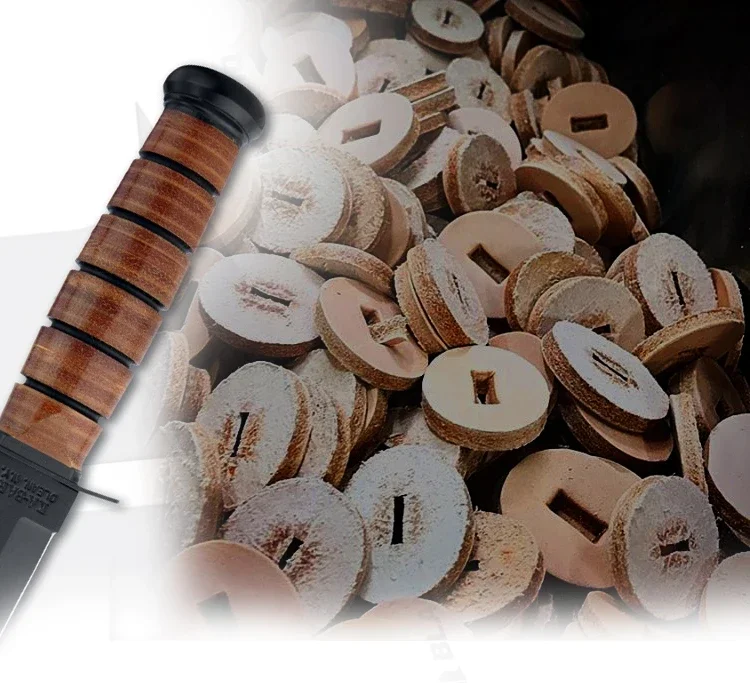 

Leather Handle Washers - Oval Natural Making knife Handle material