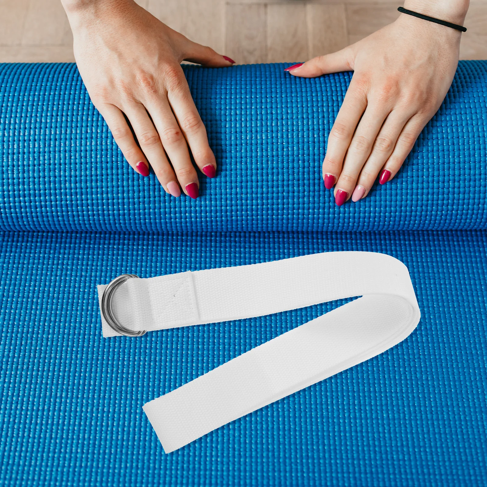 

Yoga Stretching Belt Strap for with Loops Workout Band Equipment Straps Women Exercise