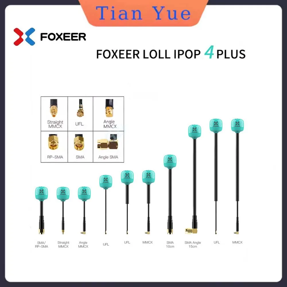 

2PCS Foxeer Antenna Lollipop 4 Plus 5.8G 2.6Dbi RHCP SMA RPSMA UFL MMCX FPV Omni LDS Antenna High Performance For FPV Drone