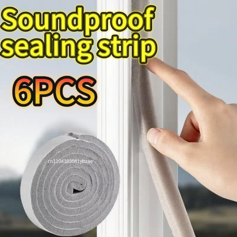 

2m Foam Window Sealing Strips Windproof Soundproof Self-adhesive Door Weather Stripping Dustproof Door Seam Sealing Tape